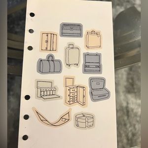 2016 through 2019 LV planner stickers and 2 bookmarks
